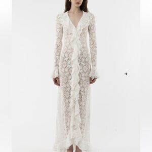 Arakii White Lace Lily Maxi Dress New With Tags XS